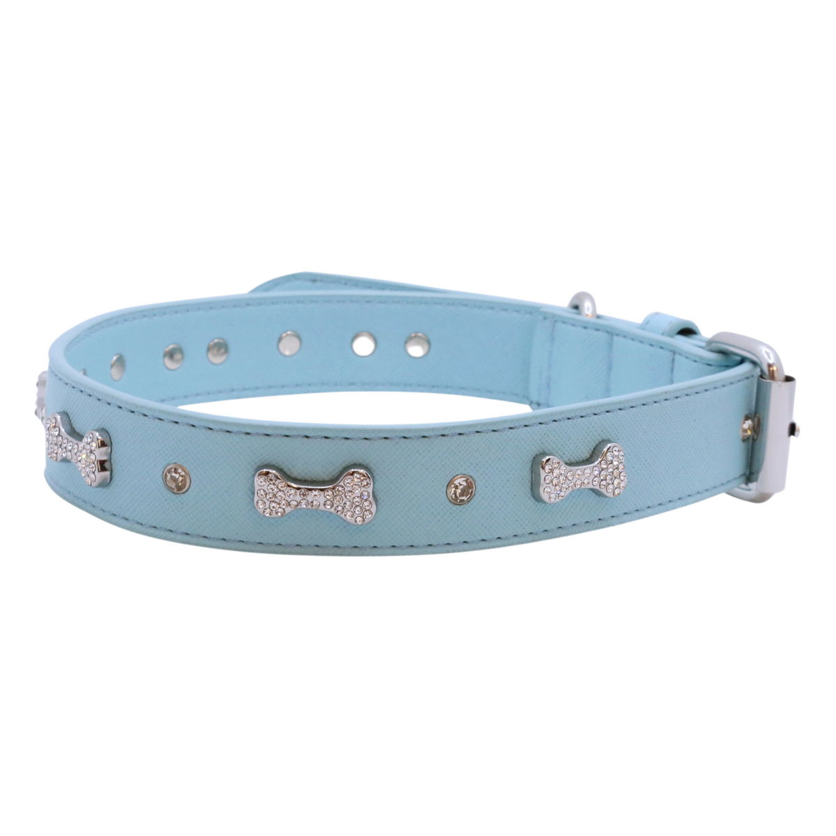 Giltmore 3-Row Crystal Pet Collar: Tiffy Blue – TeaCups, Puppies & Boutique