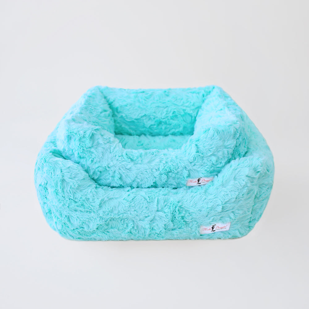 Cuddle Dog Bed: Aquamarine
