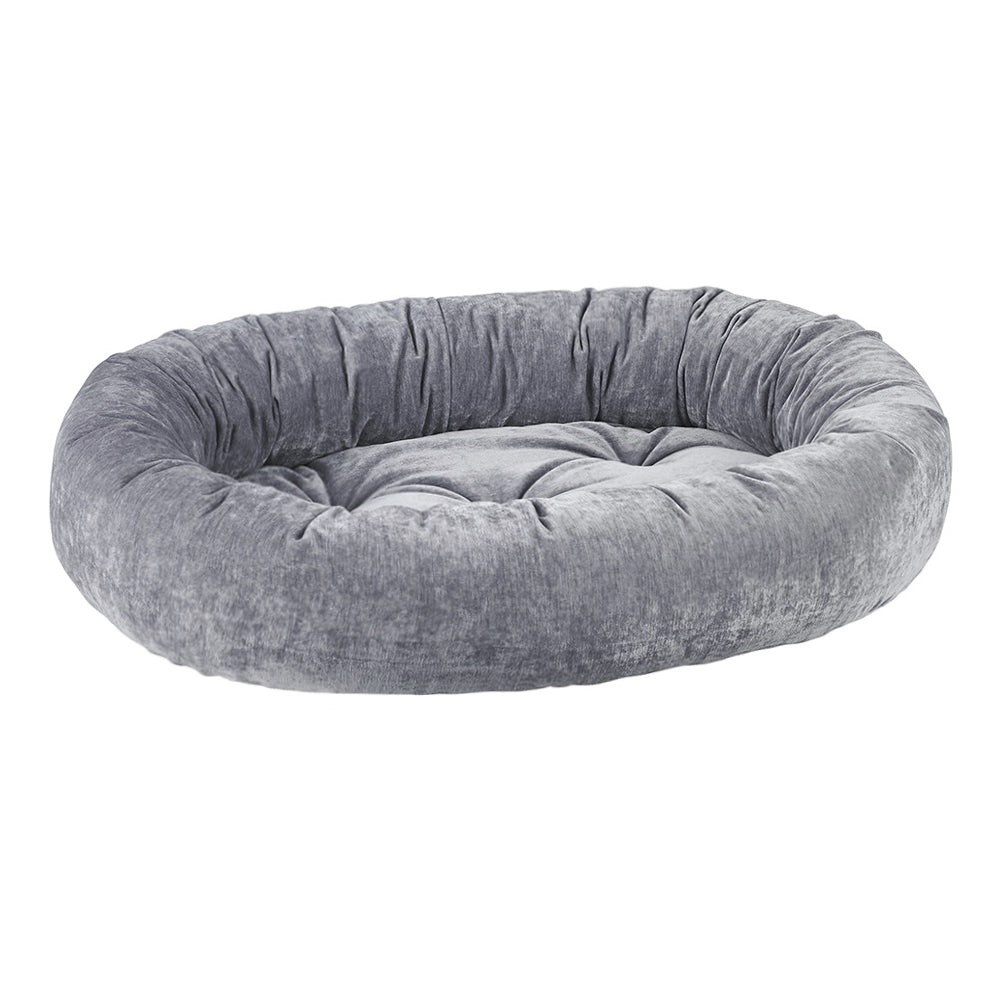 Pet Boutique - Dog Beds - Grey Velvet Donut Dog Bed