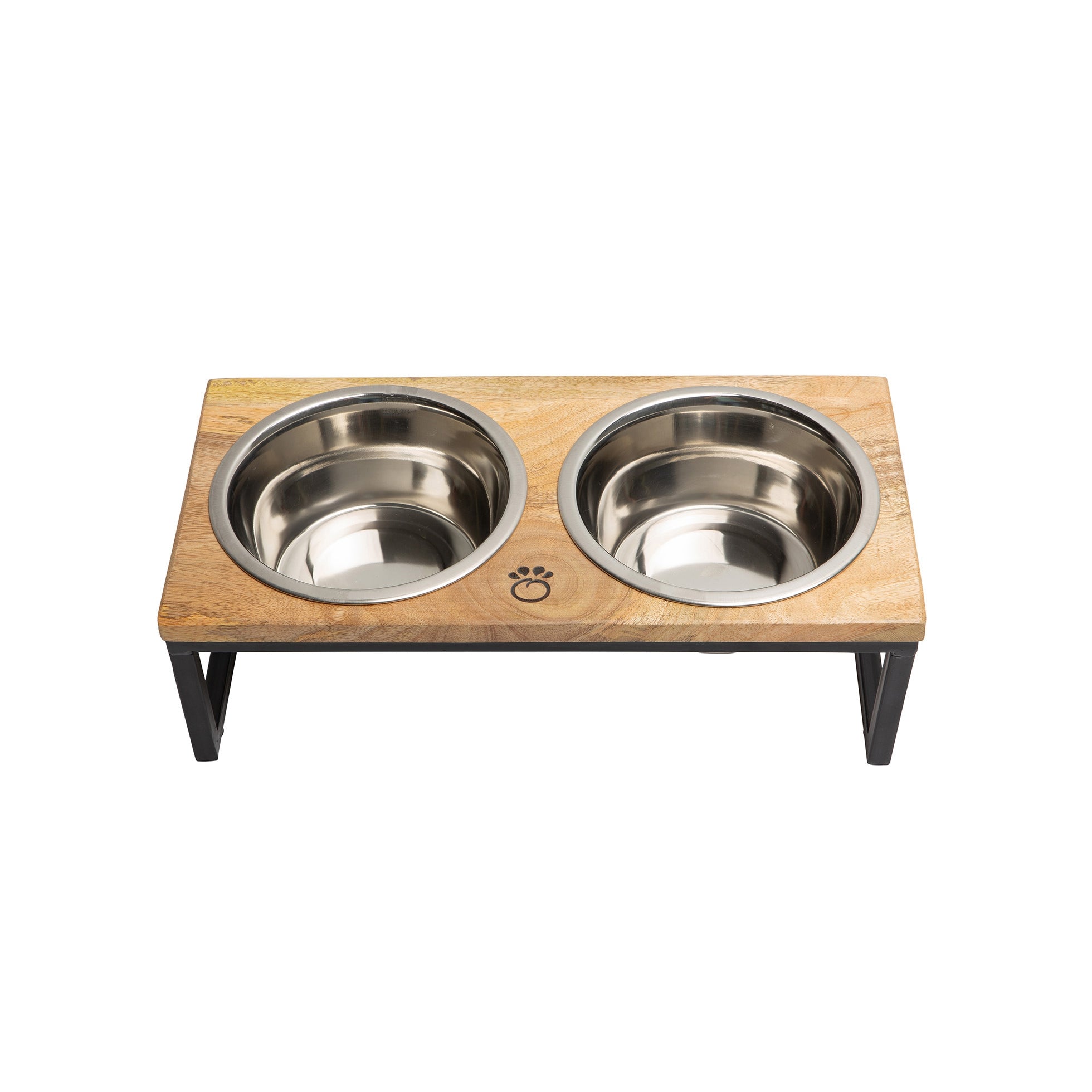 Pet Boutique - Dog Dining - Dog Bowls - Wood & Metal Elevated Dog Feeder by GF Pet