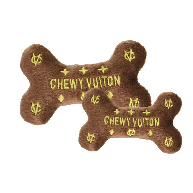 Toy Brown Chewy Vuiton Bag Purse Squeaky Dog Toy – Petit Pups Pawtique &  More