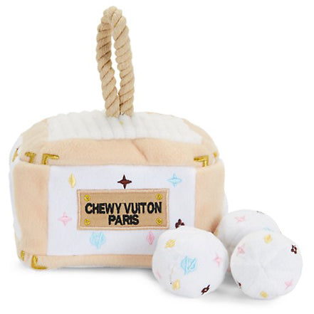 Chewy Vuiton Trunk Interactive Dog Toy