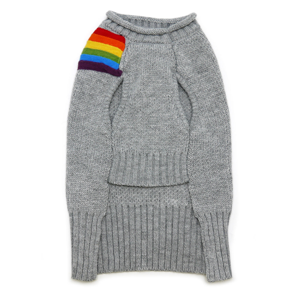 Rainbow Turtleneck Dog Sweater