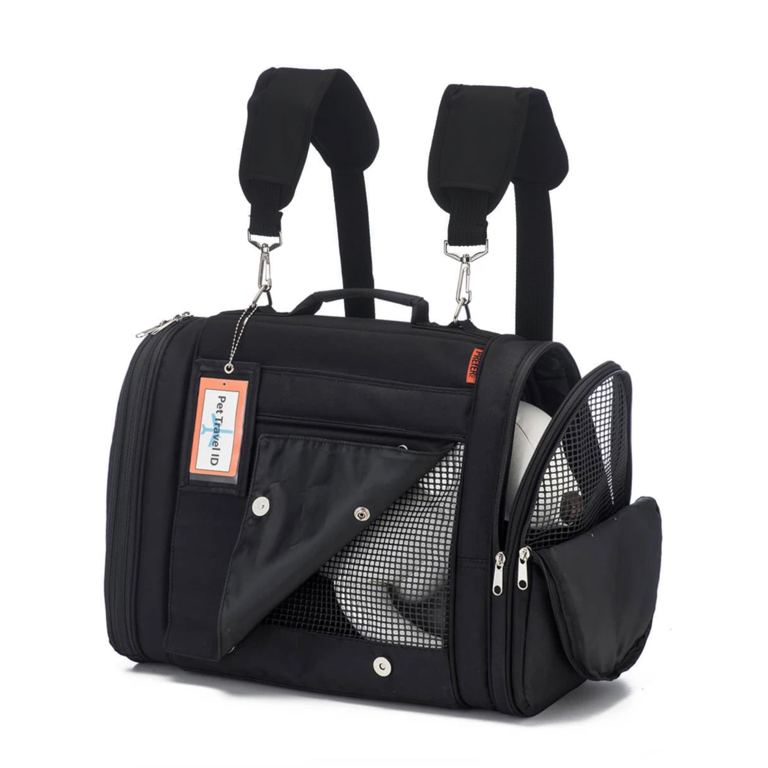 Dog Carrier - Black Hideaway Pet Backpack by Prefer Pets