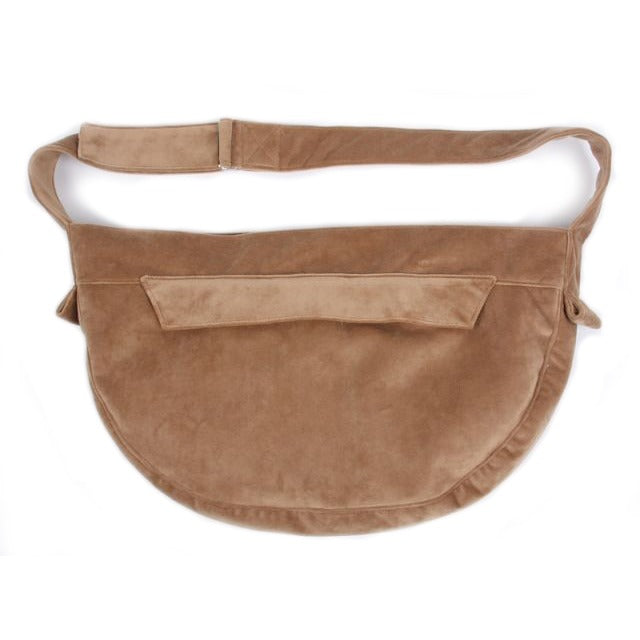 Dog Carrier - Fawn Luxe Suede Cuddle Pet Carrier by Susan Lanci