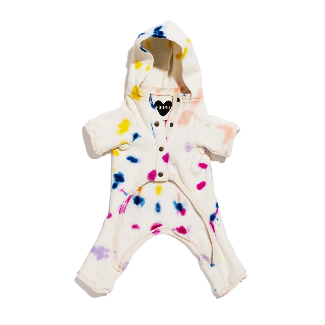 Light Prismatic Splatter Dog Pajamas
