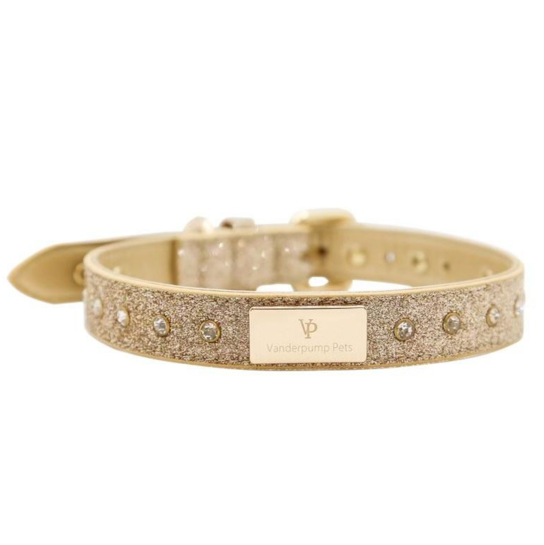 Pet Boutique - Dog Collar - VP Diamond Name Plate Collar: Gold by Vanderpump Pets