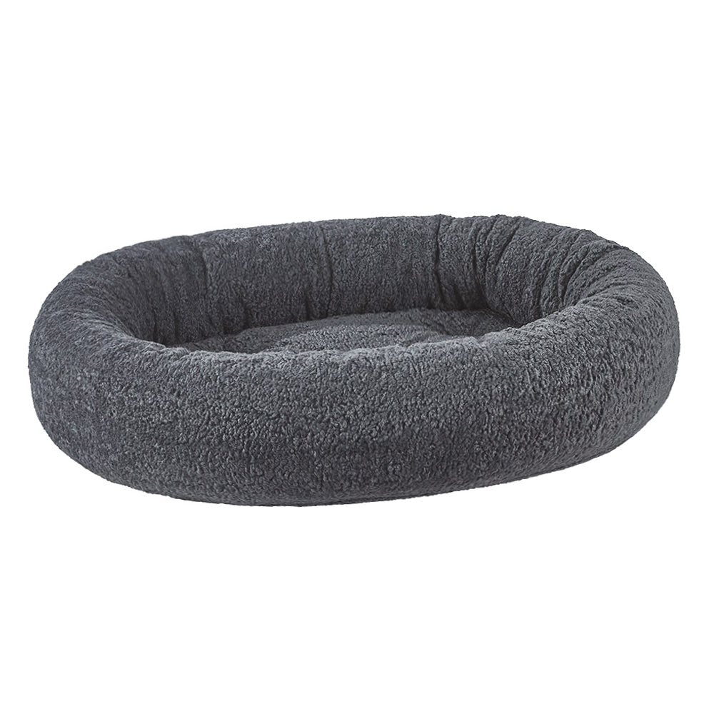 Donut Dog Bed: Grey Sheepskin