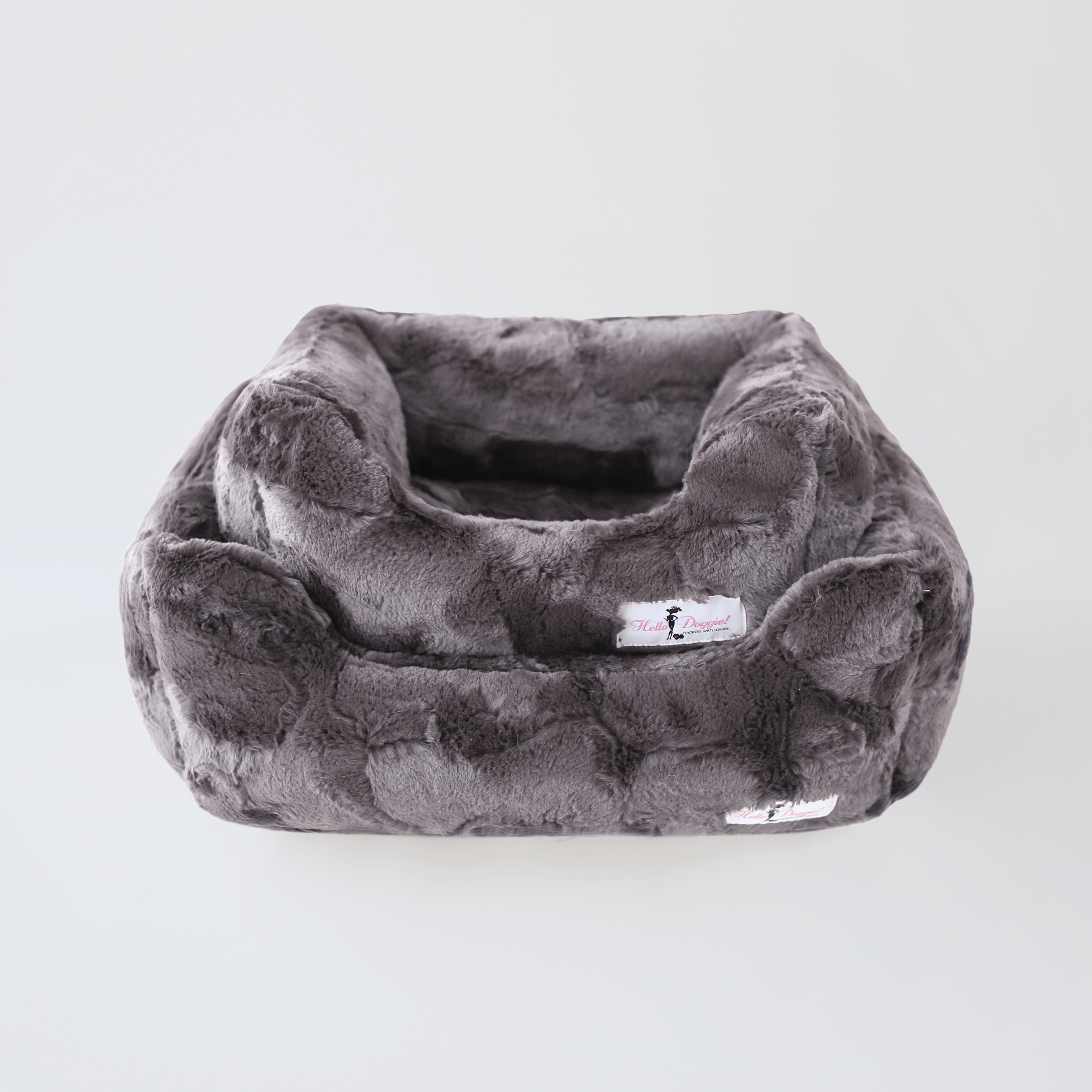 Pet Boutique - Designer Dog Beds - Pewter Luxe Dog Bed by Hello Doggie
