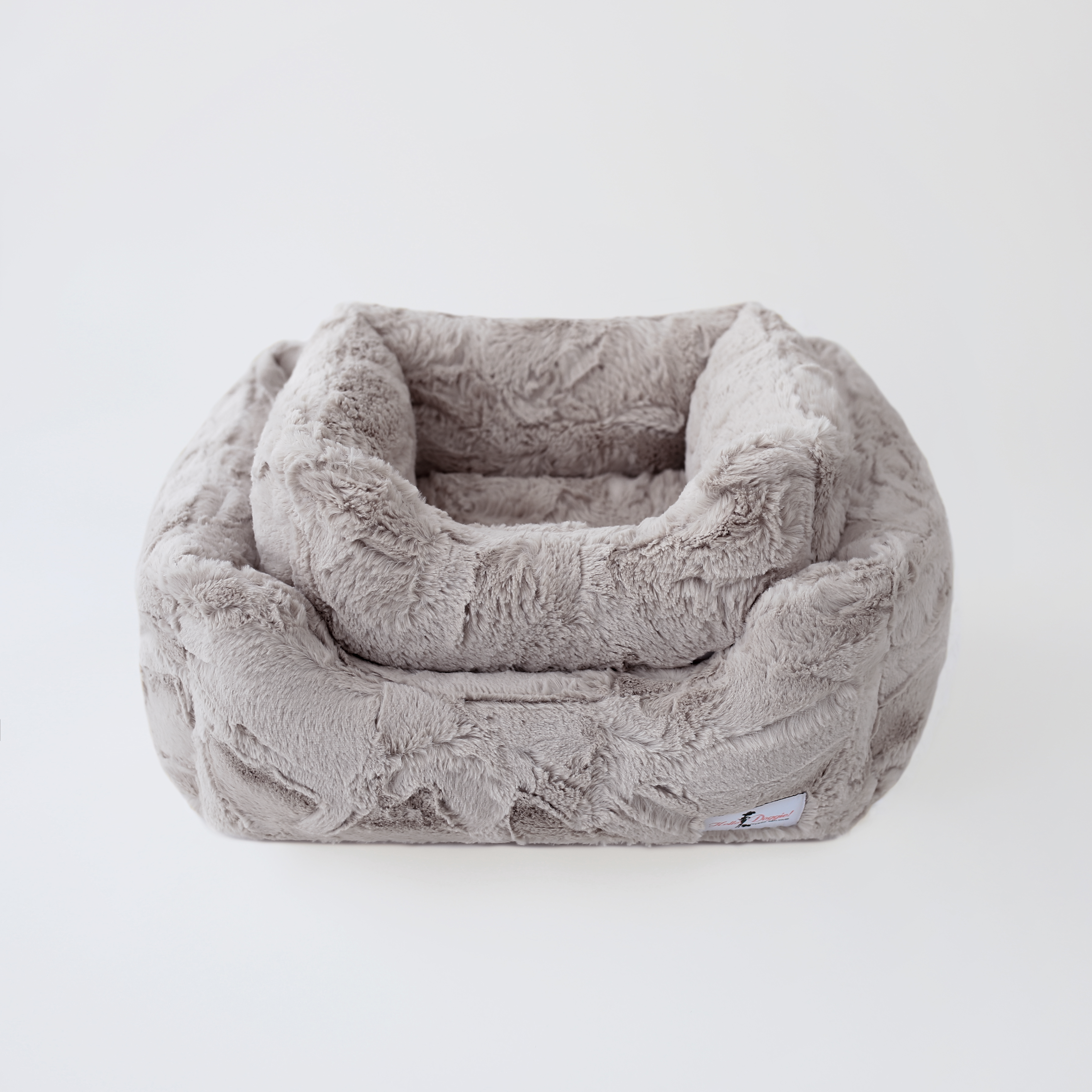 Pet Boutique - Designer Dog Beds - Taupe Luxe Luxury Dog Bed by Hello Doggie