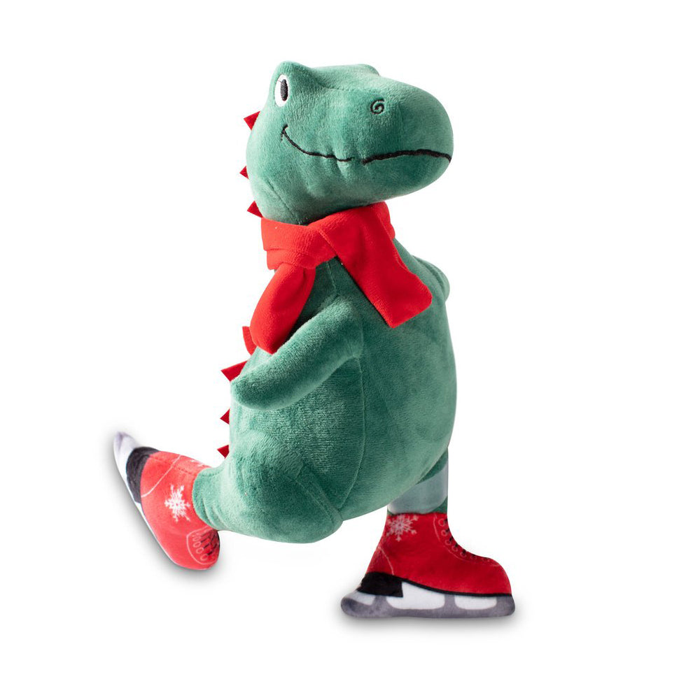 Pet Boutique - Ice Skating T-Rex Dog Toy Christmas Holiday by Fringe Studio