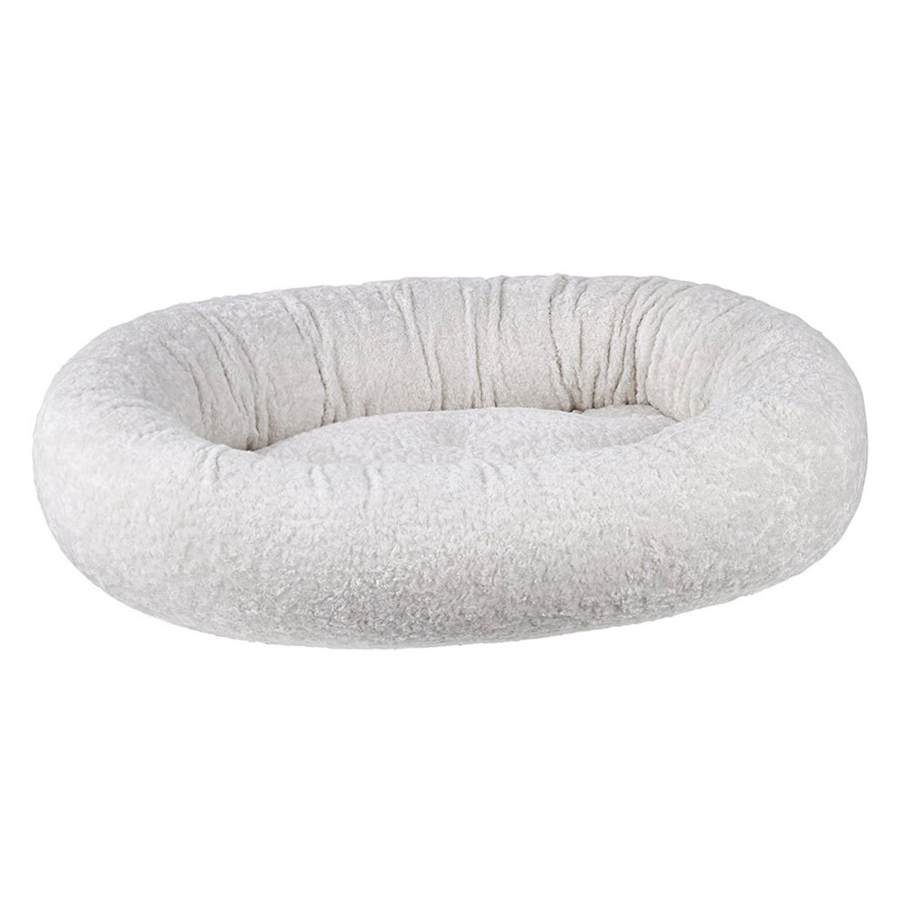 Donut Dog Bed: Ivory Sheepskin