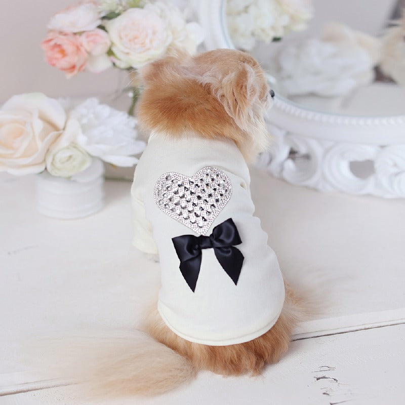 Pet Boutique ; Designer Dog Clothes ; Oh My Heart Dog Tee by Hello Doggie