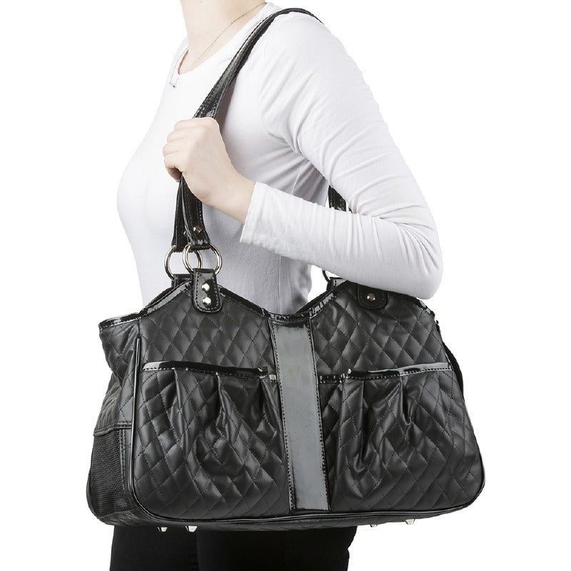 Metro Quilted Pet Carrier Black TeaCups, Puppies & Boutique