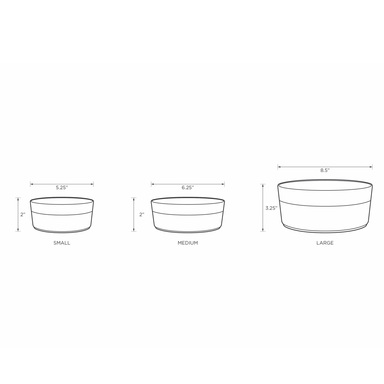 Dog Dining - Dog Bowl - Classic DOG Bowl Sizes by Park Life Designs