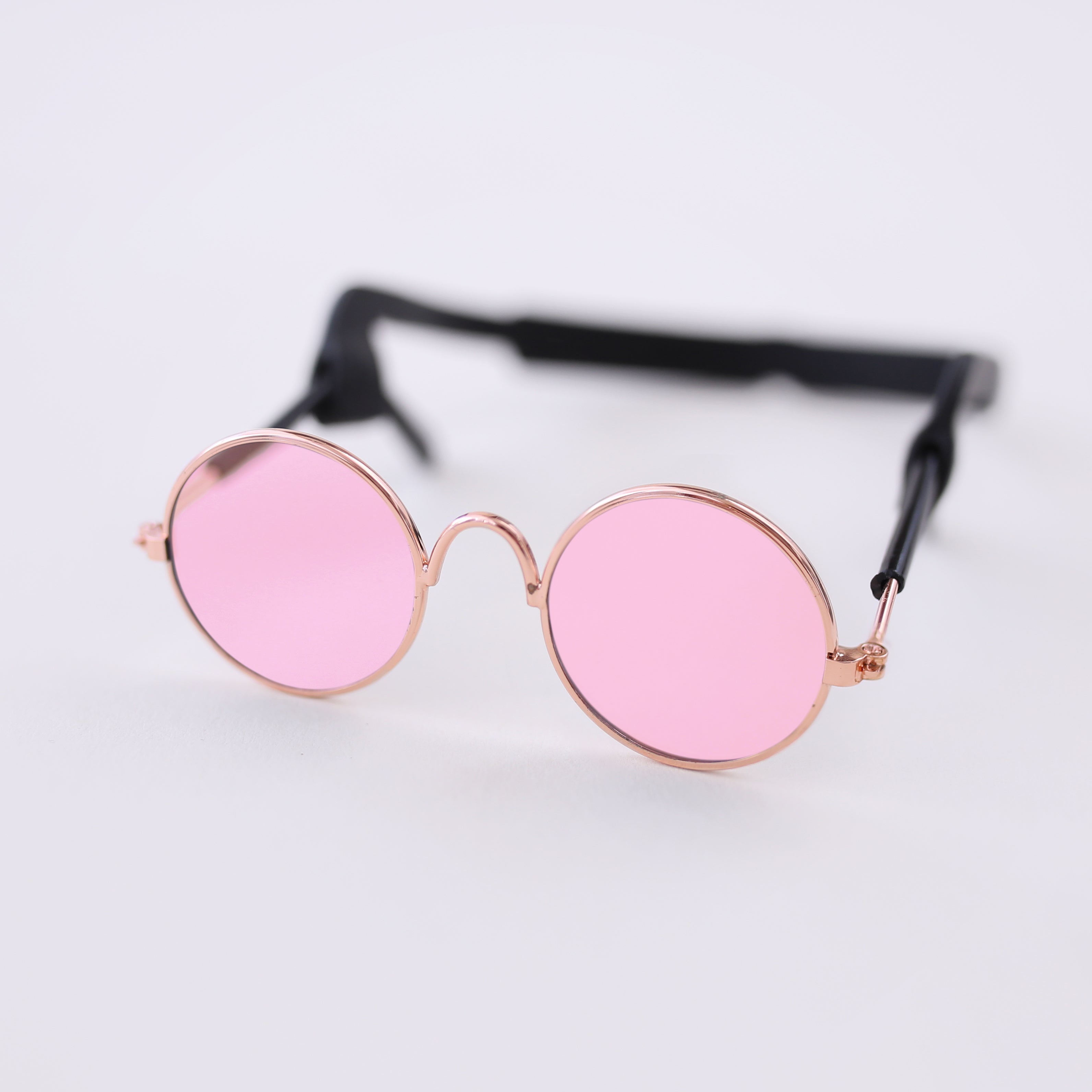 Dog eyewear - Pink Round Dog Sunglasses, Pink Teacup Dog Glasses
