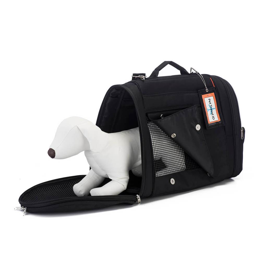 Dog Carrier - Black Hideaway Pet Backpack by Prefer Pets