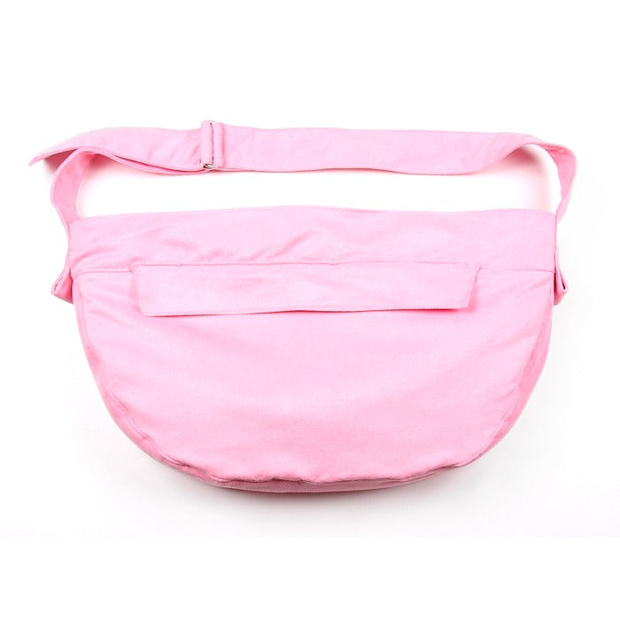Dog Carrier - Pink Luxe Suede Cuddle Pet Carrier by Susan Lanci
