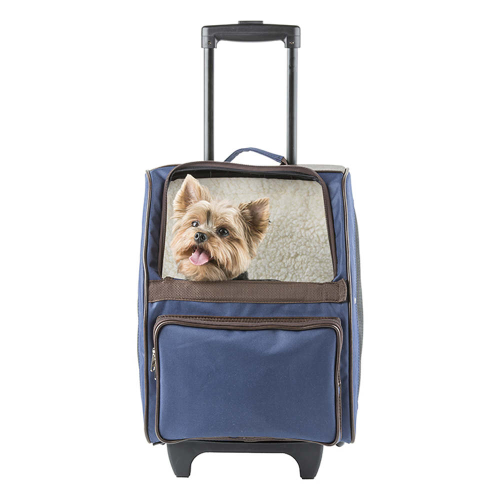 Dog Carrier - Navy RIO Rolling Pet Carrier by Petote