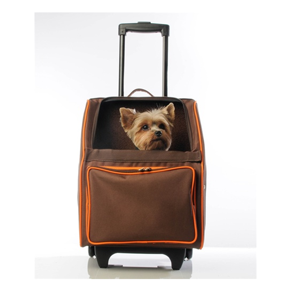 Dog Carrier - Orange RIO Rolling Pet Carrier by Petote