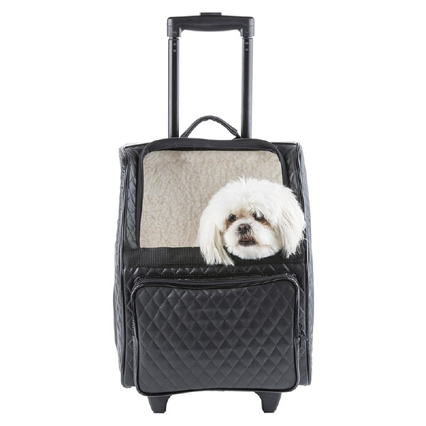 Quilted Duffel Dog Carrier: Black – TeaCups, Puppies & Boutique