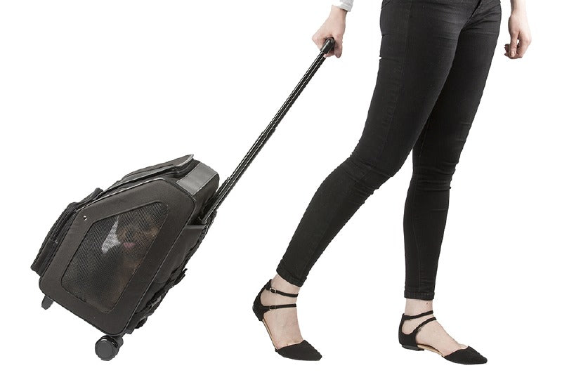 Dog Carrier - Black RIO Rolling Pet Carrier by Petote