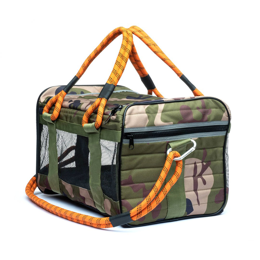 Pet Carrier - Camouflage/Orange Dog Carrier by Roverlund
