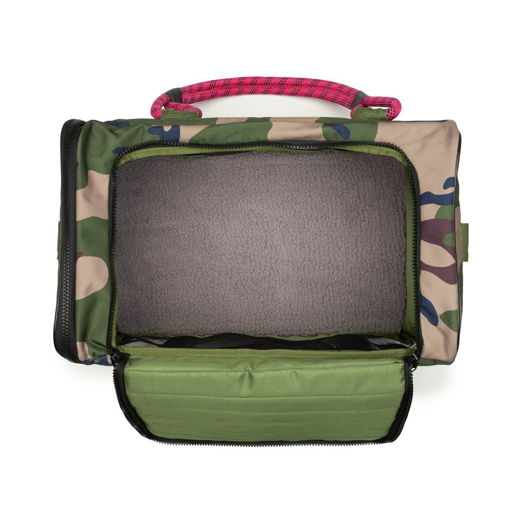 Pet Carrier - Camouflage/Magenta Dog Carrier by Roverlund
