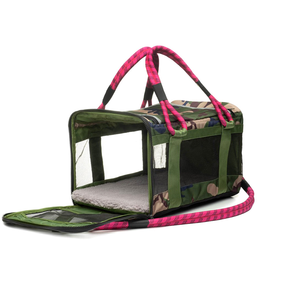 Pet Carrier - Camouflage/Magenta Dog Carrier by Roverlund