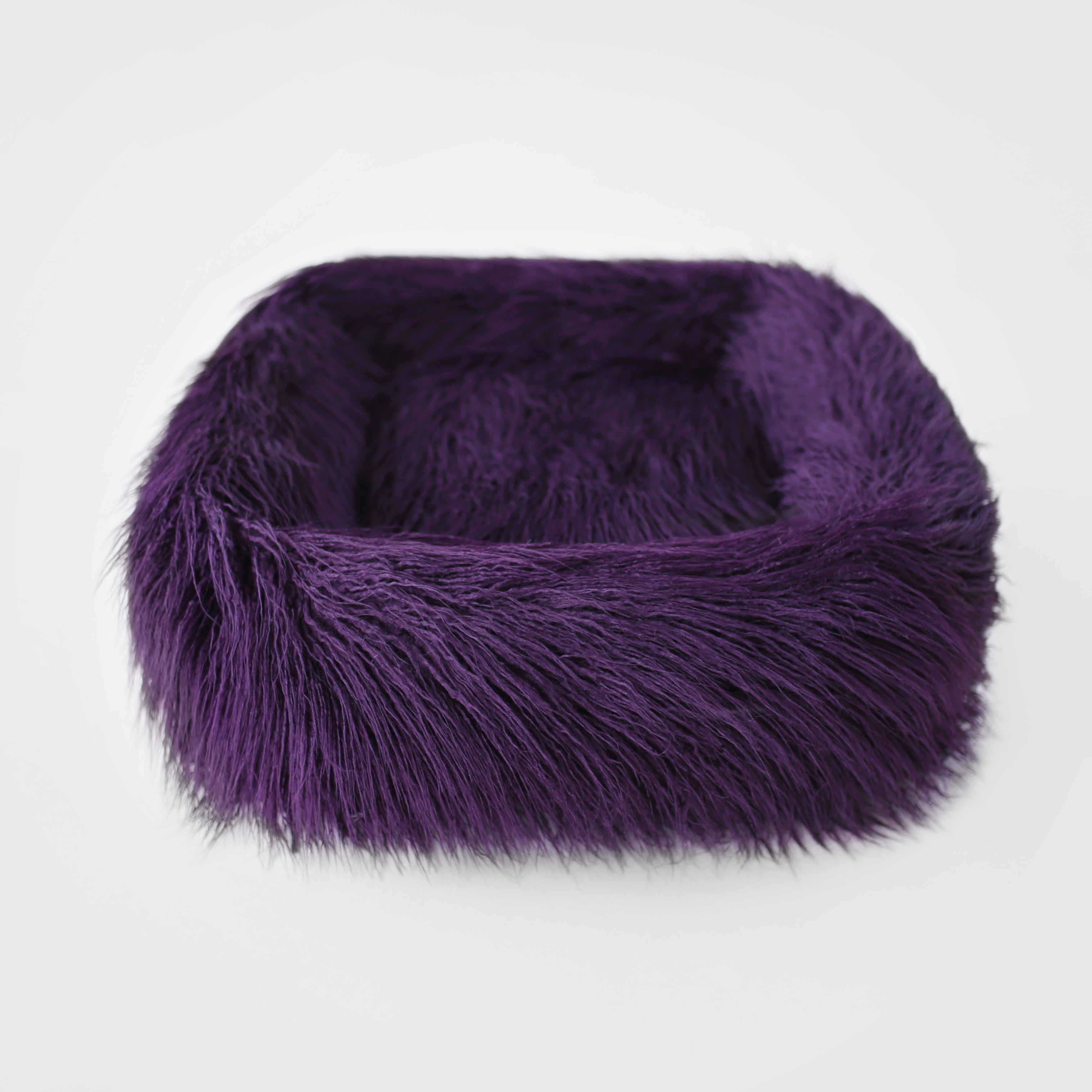 Pet Boutique - Dog Bed - Purple Yak Faux Fur Dog Bed by Hello Doggie