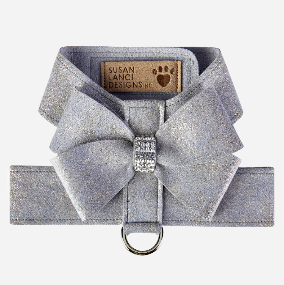 Pet Boutique - Dog Harness - Platinum Glitzerati Nouveau Bow Tinkie Harness by Susan Lanci