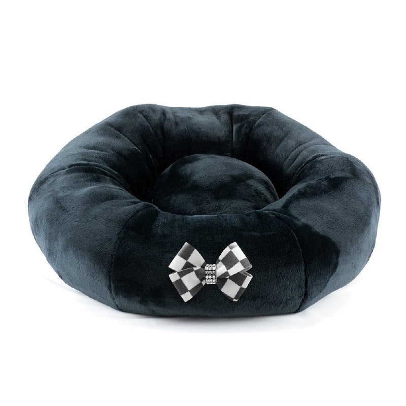 Pet Boutique - Dog Beds - Black Round Spa Windsor Dog Bed by Susan Lanci
