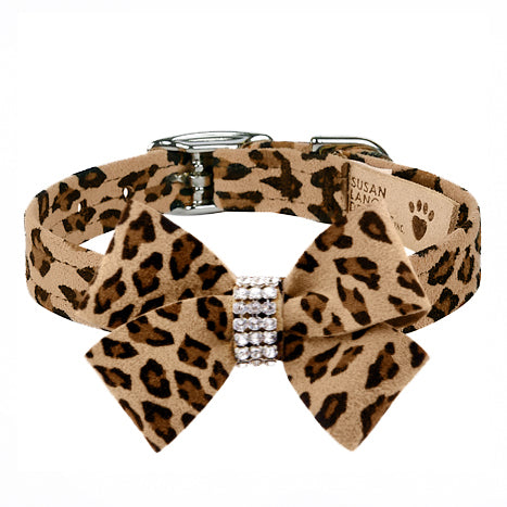 Pet Boutique - Dog Collar - Nouveau Dog Bow Collar Cheetah by Susan Lanci