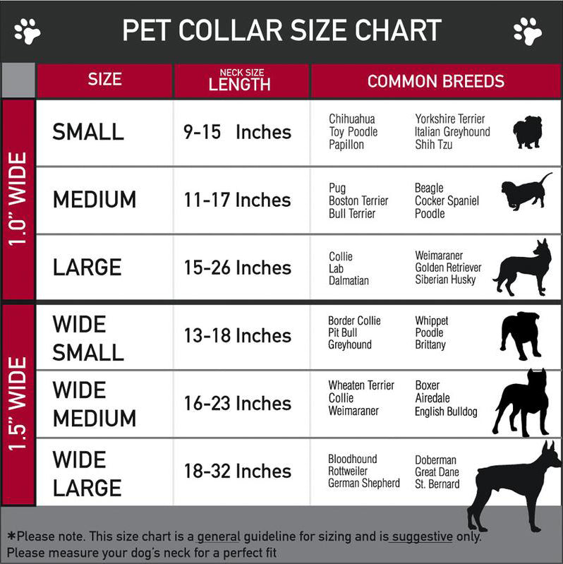 Pet Collar Size Chart