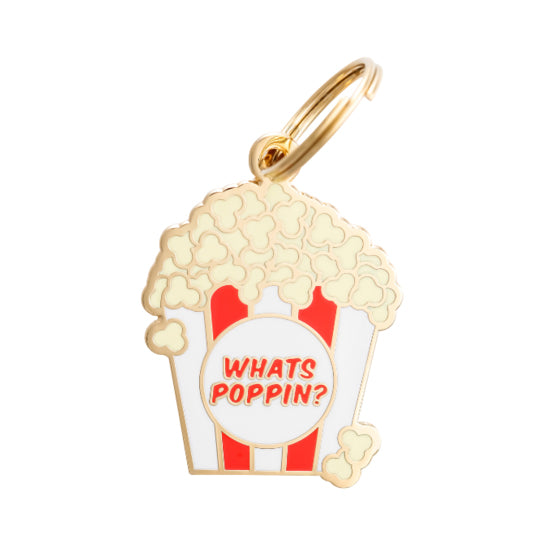 Dog ID Tag - What's Poppin Pet ID Tag