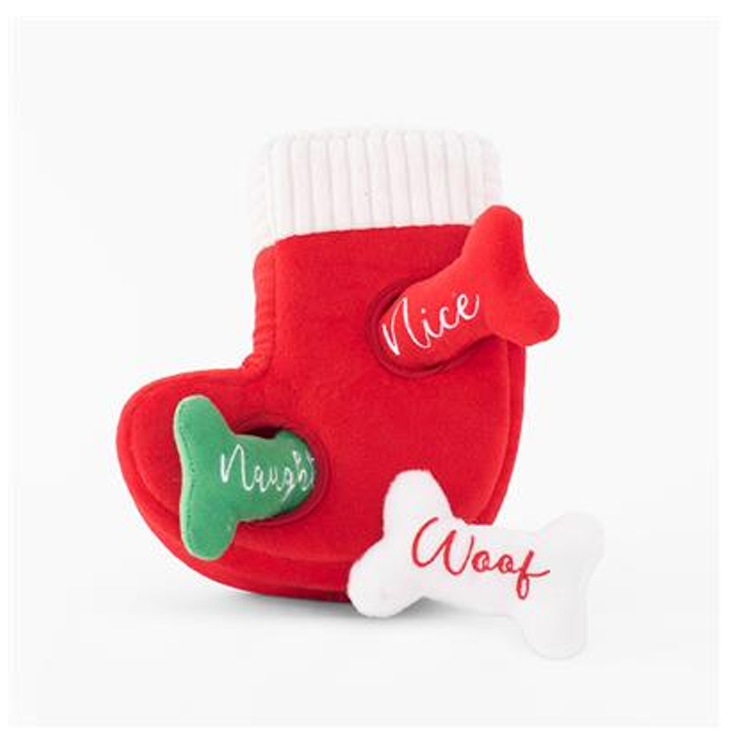 Pet Boutique - Naughty or Nice Stocking Dog Toy Christmas Holiday by Zippy Paws